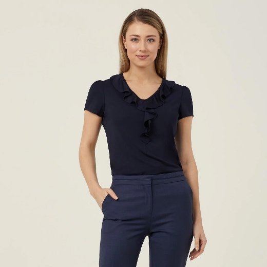 Picture of NNT Ladies Ruffle Neck T-Top